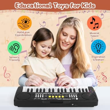 37 Key Upgrade Piano Keyboard for Kids Musical Toys for 3 4 5 6 Year Old Girls Keyboards Pianos for Beginners with Microphone for 3+ Year Old Boys Girls Gifts - Image 6