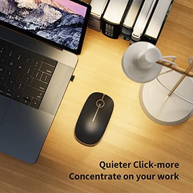 Vssoplor Wireless Mouse, 2.4G Slim Portable Computer Laptop Mouse with Nano Receiver Quiet Silent Optical Mice for Notebook, PC, Laptop, Computer-Black and Gold - Image 7