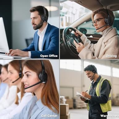 LEVN Wireless Headset with Mic for Work, Bluetooth Headset with Microphone-AI Noise Cancelling, Single-Ear Wireless Headphones with Mic & USB Dongle for PC/Computer/Call Center/Laptop/Teams/Zoom/Home - Image 7