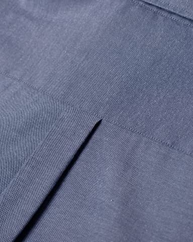 Alimens & Gentle Mens Solid Oxford Shirt Long Sleeve Dress Shirt Work Casual Button Down Shirts with Pocket Navy - Image 3