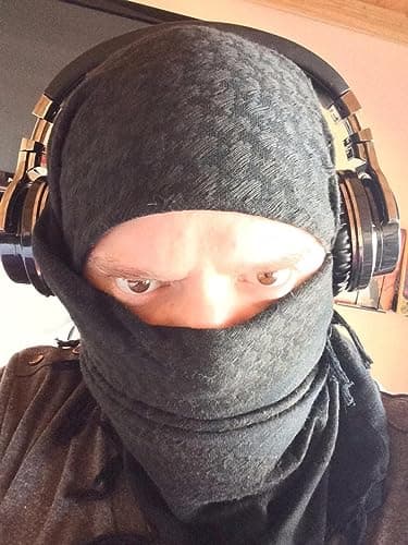 Explore Land Cotton Shemagh Keffiyeh Tactical Desert Scarf Neck Head Wrap with Tassel for Men Women (Black, One Size) - Image 9