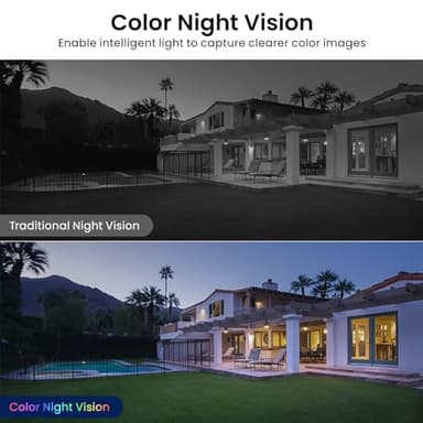 AOQEE 2K Cameras for Home Security-Outdoor/Indoor Camera for Dog/Cat/Pet/Nanny/Baby, Color Night Vision, White Light, Siren, 24/7 SD Recordings, Works with Alexa/Google Home, C1 (C1-White-2pack-2.4G) - Image 4