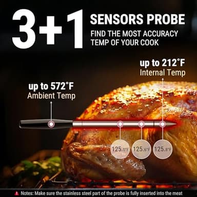 TempSpike Wireless Meat Thermometer Digital with App, WiFi & Bluetooth BBQ Grill Thermometer with High Precision, Waterproof & Heat-Resistant Probes, Rechargeable Base with Display for BBQ Smoker Oven - Image 4