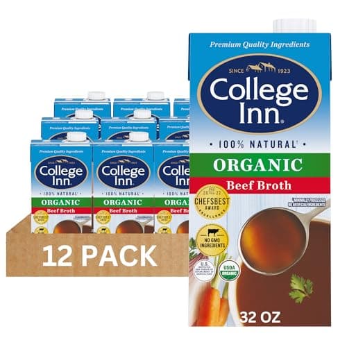 College Inn Organic Beef Broth, 32oz (12 Pack) | All Natural, USDA Organic, No MSG, Non GMO - Image 1