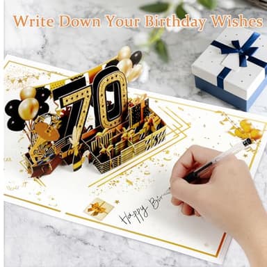 OLOSONG 70th Birthday Card for Men Women, Funny 3D Pop Up 70th Birthday Gifts for Grandma Mom Dad, Back In 1955 Happy 70 Year Old Birthday Decorations Cards for Her Him - Image 5