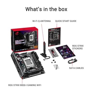ASUS ROG Strix B850-I Gaming WiFi AMD AM5 B850 Mini-ITX mITX Motherboard 10+2+1 Stages, DDR5, 2.5G LAN, WiFi 7, 2X M.2, PCIe® 5.0 x16, USB 20Gbps Type-C®, AI Overclocking, AI Networking II, Aura Sync - Image 6