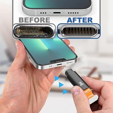 Ordilend for iPhone Cleaning Kit for Charging Port Cleaner, Cleaner Kit for AirPod Multi-Tool iPhone Cleaner Repair Lightning Cable for iPad Connector Airpod Speaker Compact Portable with Storage Case - Image 5