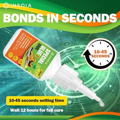 INSOIA Clear Super Glue for Shoe Repair, 20g, Waterproof, Strong, Quick Fix, Bonding Shoe Sole, Boots, Sandals, Sneakers, Leather & Footwear Items - Image 7