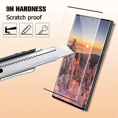 [2+2 Pack] Galaxy S23 Ultra Screen Protector, 9H Tempered Glass Scratch Resistant, Ultrasonic Fingerprint Support, For Samsung Galaxy S23 Ultra 5G 6.8 Inch Glass Screen Protector - Image 5
