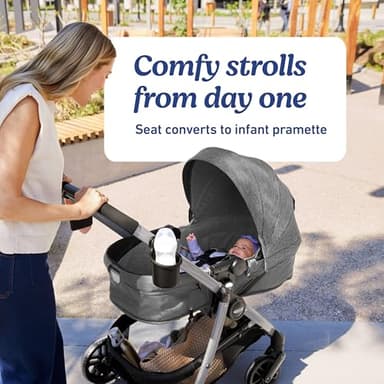 Graco Modes Pramette Travel System | Stroller & Car Seat Combo | 3-in-1 Stroller Modes | Includes Graco SnugRide 35 Infant Car Seat | Ellington - Image 3