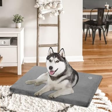 EMPSIGN Stylish Dog Bed Mat Dog Crate Pad Mattress Reversible (Cool & Warm), Water Proof Linings, Removable Machine Washable Cover, Firm Support Pet Crate Bed for Small to XX-Large Dogs, Grey - Image 6