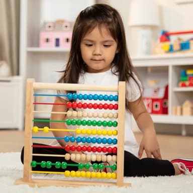 Melissa & Doug Abacus - Classic Wooden Educational Counting Toy With 100 Beads - Image 6