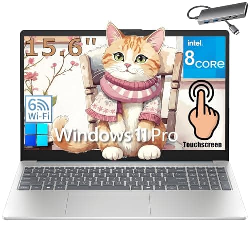 HP 15.6 inch Touchscreen Laptop Computer for Business & Home Student, Intel Processor 8-Core, 32GB DDR4 RAM, 1TB PCIe SSD, WiFi 6, BT 5.4, FHD, Copilot Key, Moonlight Blue, Windows 11 Pro, Type-C HUB - Image 1