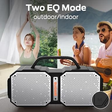 BUGANI Shock Bluetooth Speaker, Portable Bluetooth 5.3, Waterproof, 60W Super Power, Outdoor Speaker, Black(New Model) - Image 5
