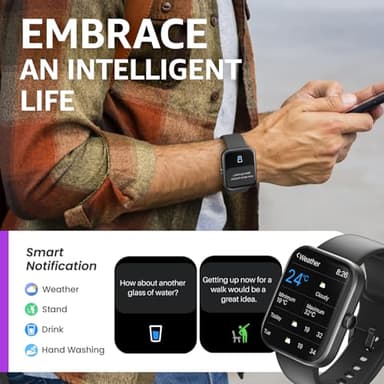 TOZO 2025 New Upgraded Smart Watch for Men Women for iPhone&Android, 1.83" Fitness Tracker Bluetooth Call [Answer/Make], IP68 Waterproof Sleep Monitor, 100+ Sport Modes - Image 5