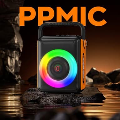 Karaoke Machine for Adults and Kids with 2 Wireless Microphones, 300W, 24H Playtime, RGB DJ Lights & TWS/USB/AUX/TV, Pro Portable Party Bluetooth Speaker for Home/Outdoor/Gifts - Image 7