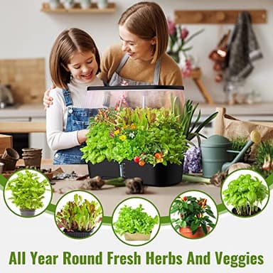 Indoor Garden Hydroponics Growing System12 Pods, Indoor Herb Garden with LED Full-Spectrum Plant Grow Light, Built-In Timekeeping System Suitable for Growing Vegetables, Spices and Fruits - Image 7