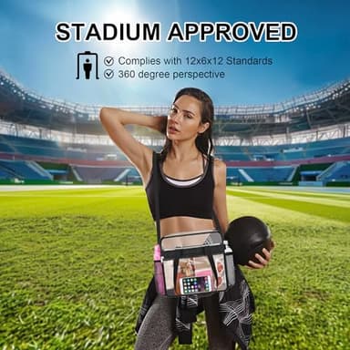 Oraben Clear Bag for Stadium Events 12x6x12 Clear Tote Bag for Women Sports Fan Tote Transparent Lunch Bag for Work Concert - Image 2