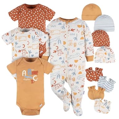 Gerber Baby Boys 12 Piece Layette Gift Set, ABC, 0-3 Months - Image 1