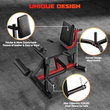 GOIMU Leg Extension and Curl Machine, 4 in 1 Lower Body Workout Machine， Adjustable Leg Curl Machine with Plate Loaded, Leg Extension Machine with Exercise Bench, Home Gym Weight Machine - Image 4