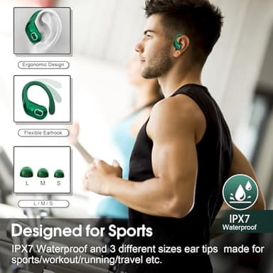 AI Translation Earbuds Real Time, 164 Language Translator Earbud 3-in-1 Bluetooth 5.4 Translator Earbuds with 6 Translation Modes, 75H Translators Headphones with APP for Travel Business, Dark Green - Image 8