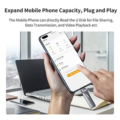 SSK 256GB Dual USB C Flash Drive, 2-in-1 Type C+ USB A 3.2 Gen2 Solid State Thumb Drive,Speed Up to 550MB/s Memory Stick Data Storage for iPhone 15, Android Phone,Tablet,MacBook,Windows - Image 7