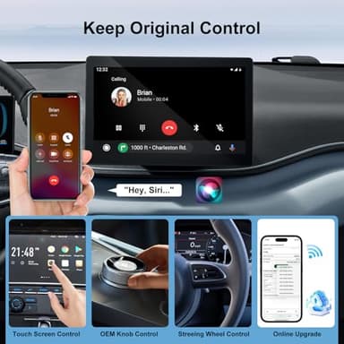 VCARLINKPLAY 2 IN 1 Wireless Carplay Adapter, Plug & Play Magic link Carplay Stable Fast Connection, Convert Factory Wired to Wireless Carplay Dongle/Android Auto Adapter for Cars 2016+, iPhone iOS 9+ - Image 5