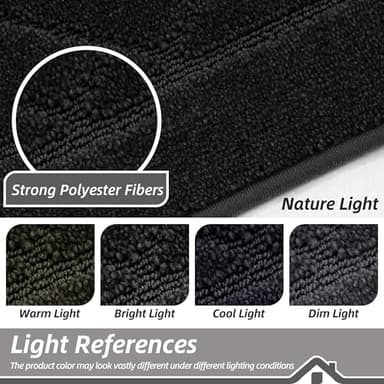 BEQHAUSE Dirt Trapper Door Mat 24" x 36", Doormat Non-Slip Entryway Rugs Washable, Dog Door Mat Stain Resistant and Absorbent Welcome Floor Mat for Front Back Door, Muddy Wet Shoes & Paws, Black - Image 7