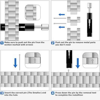 Anlinser No Gap Bands Compatible with Samsung Galaxy Watch 7/6/5/4/FE Band 44mm 40mm/Watch 6 Classic Band 47mm 43mm/Watch 5 Pro 45mm/Watch 4 Classic, 20mm Metal Strap for Women Men, Silver - Image 7