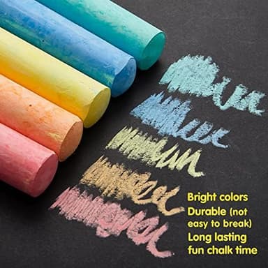 JOYIN 150 Pcs Sidewalk Chalk Set in 30 Packs, 5 Colors, Giant Box Non-Toxic Jumbo Washable Chalk for Outdoor Art Play, Painting on Chalkboard, Kitchen, Blackboard, Playground, Outdoor - Image 5