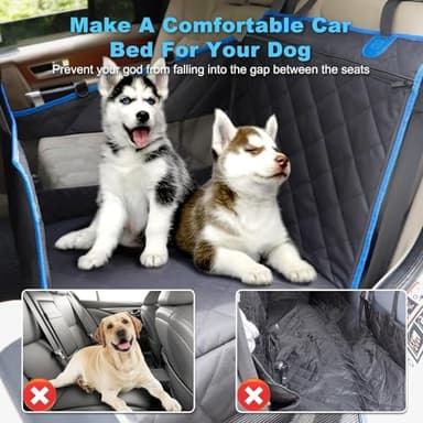 H HOH-Tech Dog Car Seat Large Size Seat Hammocks Dog Seats for Cars Pet Car Back Seats Extender Large & Small Dogs Hammock for Bed Mattress for SUV Truck - Image 4