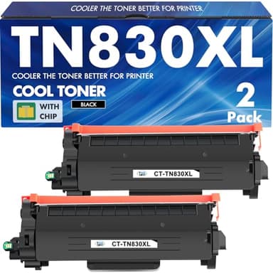 TN830XL TN830 830XL 830 Toner for Brother Printer HL-L2460DW DCP-L2640DW Replacement for Brother TN830 XL/V/R TN 830 XL TN-830XL Cartridge MFC-L2820DW HL-L2405W HL-L2400D 2PK Black High Yield Printer - Image 7