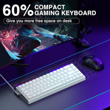 AULA Hero 68 HE 60% Gaming Keyboard Wired, Hall Effect Magnetic Switch Keyboard with Adjustable Actuation, Fast Trigger Mode, 8K Hz Polling Rate, 0.125ms Latency,Side Printed PBT Keycaps, RGB Backlit - Image 9