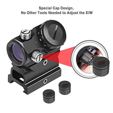 Feyachi RDS-23 2MOA Red Dot Sight Compact Red Dot Scope with 0.83” Riser Mount Absolute Co-Witness with Iron Sight - Image 2
