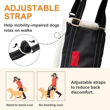 Leather Dog Lift Harness,Sling for Large Dogs Hind Leg Support,Support Harness for Back Legs,Dog Rear Lift Harness Assist for Senior,Injured,Post ACL,TPLO Surgery Recovery Essentials,Mobility aids L - Image 4