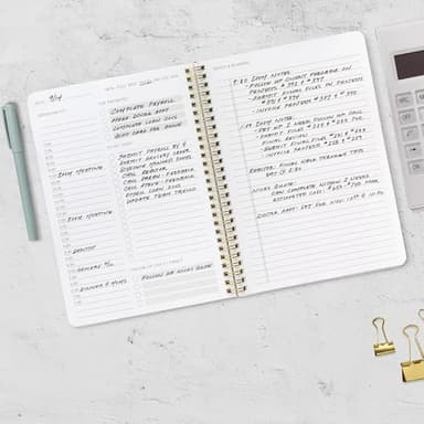ZICOTO Beautiful Daily Planner And Notebook With Hourly Schedule - Aesthetic Spiral To do List Notepad to Easily Organize Your Tasks And Appointments - Stylish Book And School Or Office Supplies - Image 8