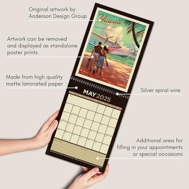 Americanflat 2025 Wall Calendar - US Cities Poster Design - 10x13 Large Wall Calendar - 12 Month Hanging Calendars for Home or Office - 2025 Calendars for Planning and Organization - Image 5