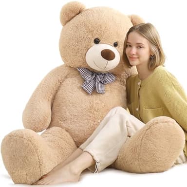 Toys Studio Giant Teddy Bear Plush Stuffed Animals for Girlfriend or Kids 47 Inch, (Light Brown) - Image 1
