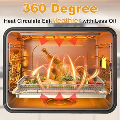 Air Fryer Basket for Oven 15.7"x11.8", 2-Pair Set Large Air Fryer Basket and Tray Stainless Steel Oven Air Fryer Accessories Pan Rack for Cooking Baking and Broiling - Image 4