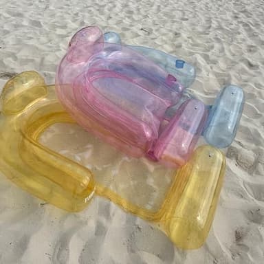 FUNBOY Clear Yellow Mesh Chair 2-in-1 Water Chair with Cooling Mesh and Water Hammock Inflatable Pool Float. - Image 3