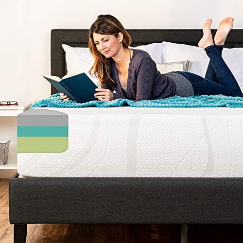 Best Choice Products 12 Inch, Green Tea Charcoal 12 Inch, Green Tea Charcoal Cooling Gel Memory Foam Mattress, Fiberglass Free, 3-Layer, Breathable - Queen, Medium Plush - Image 1