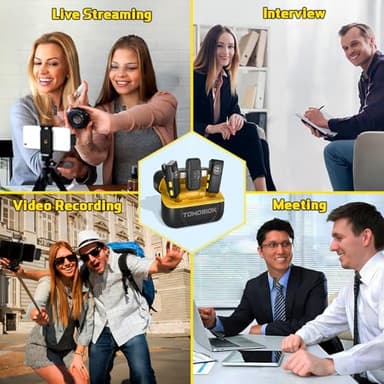 Wireless Lavalier Microphone for iPhone iPad Android with Noise Cancellation, 10 Hours of Battery Mini Microphone for Recording, Live Streaming, YouTube, Facebook, TikTok - Image 6