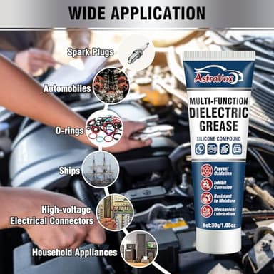 AstraVox Silicone Dielectric Grease for Electrical Connectors Automotive, Dialectric Grease with a Brush, Spark Plug, O Rings, Marine Waterproof & Heat-Resistant & Insulating 1oz (1pcs) - Image 5