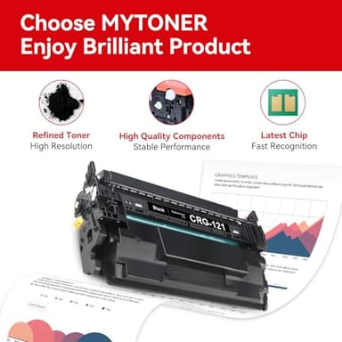 MYTONER 121 Black Toner Cartridge Compatible Replacement for Canon 121 CRG121 CRG-121 High Yield Toner for imageCLASS D1620 D1650 Printer (2 Pack) - Image 2