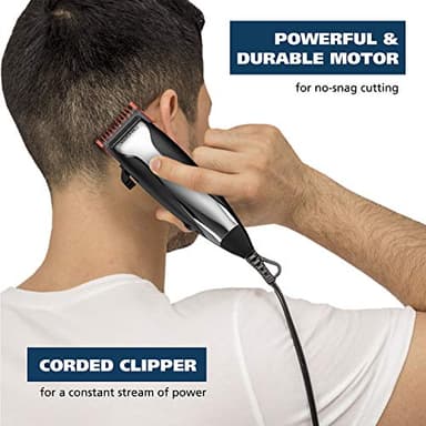 Wahl Home Haircutting Corded Clipper Kit with Adjustable Taper Lever, and 10 Color Coded Guards for Easy Clipping & Trimming - Model 79722 - Image 4