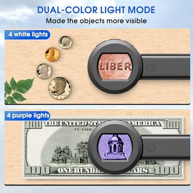 Pocket Digital Microscope for Adults Kids: 100X Handheld Magnifying Glass with Light, USB Coin Magnifier for Collector, Portable Jewelers Loupe with 2" Screen, Mini Scope for Trichome - Image 5