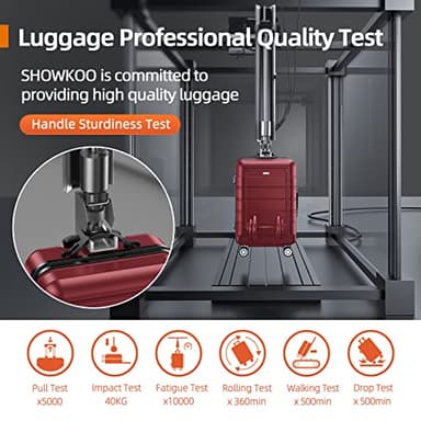 SHOWKOO Luggage Sets Expandable PC+ABS Durable Suitcase Double Wheels TSA Lock Red - Image 7
