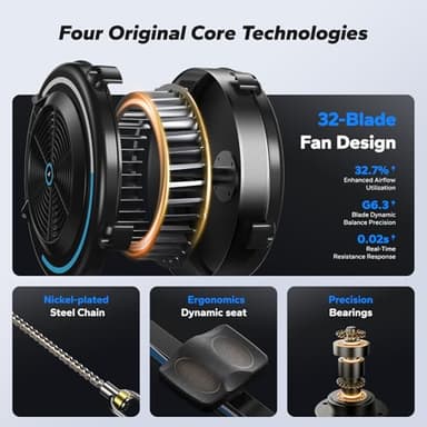 MERACH Rowing Machines for Home, Adjustable Air Resistance Professional Indoor Rowing Machine, Ergonomic Comfort Seat, Performance Monitor and Device Holder, Easy Storage - Image 4