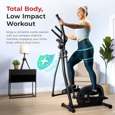 Sunny Health & Fitness Smart Elliptical Machine, Total Body Cross Trainer with Hyper-Quiet Magnetic Belt Drive, Low Impact Exercise Equipment and Exclusive SunnyFit App Enhanced Bluetooth - Image 4