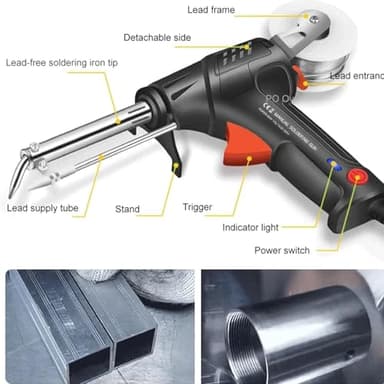 Ayyecoeeye Welder, Internally Heated Industrial Laser Welding Tools, 110v Handheld Welder, Fully Automatic Industrial-Grade Welding Tool, 3 in 1 Welding Machine Rustremoval/Cutting/Welding (Black) - Image 5